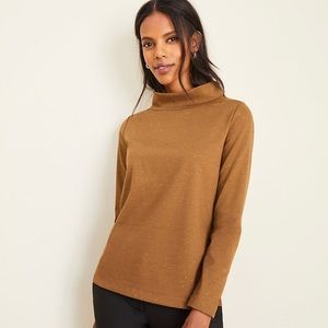 Ann Taylor Funnel Neck Ponte Top